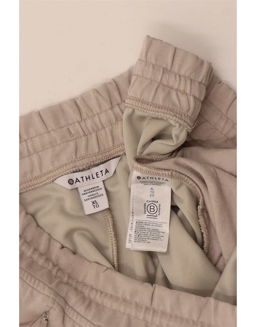 Γυναικεία αθλητική φόρμα ATHLETA Παντελόνι UK 18 XL Beige Polyester