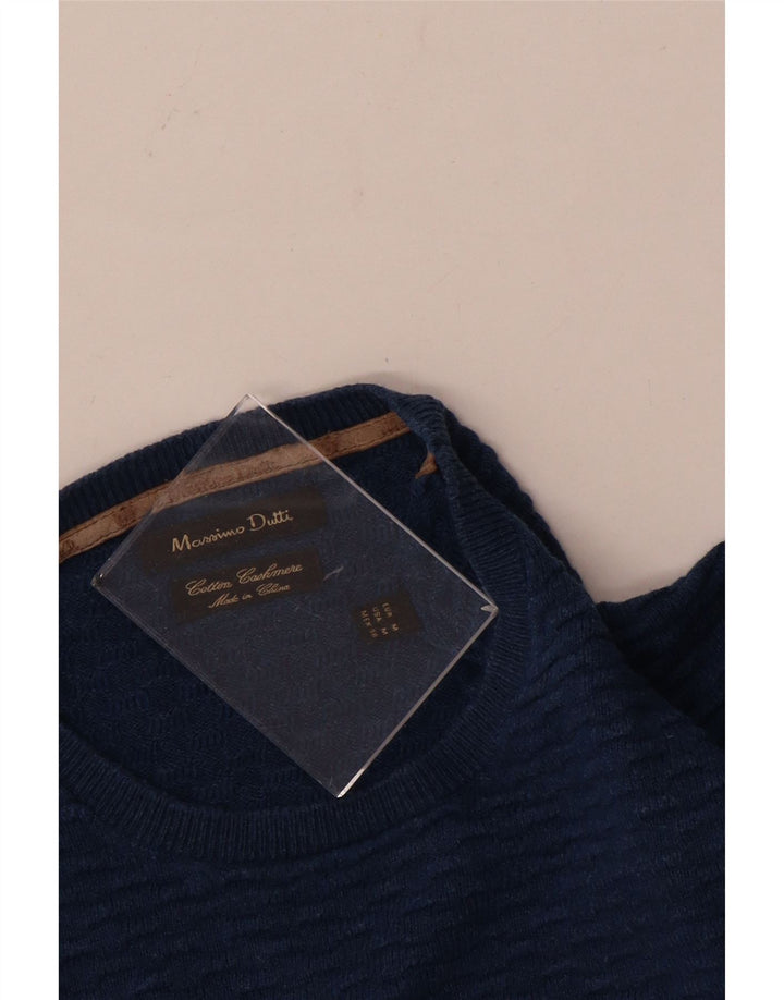 Massimo Dutti Ανδρικό πουλόβερ με λαιμόκοψη, μεσαίο βαμβακερό