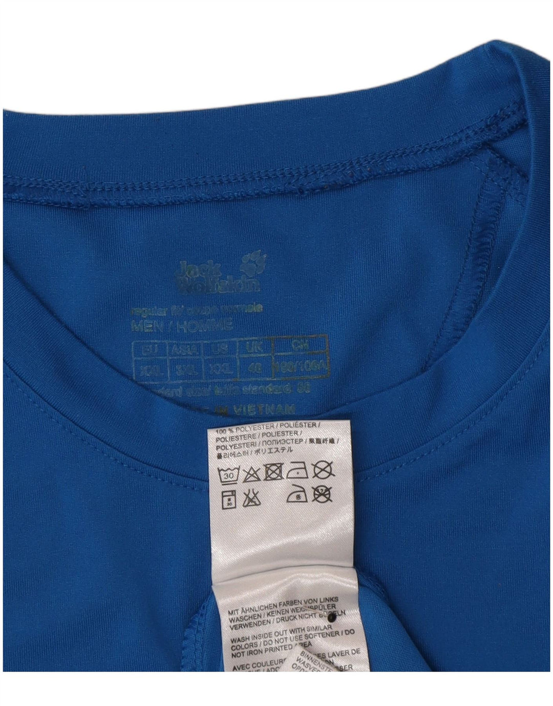 Jack Wolfskin Ανδρικό T-Shirt Top UK 46 2XL Blue Polyester