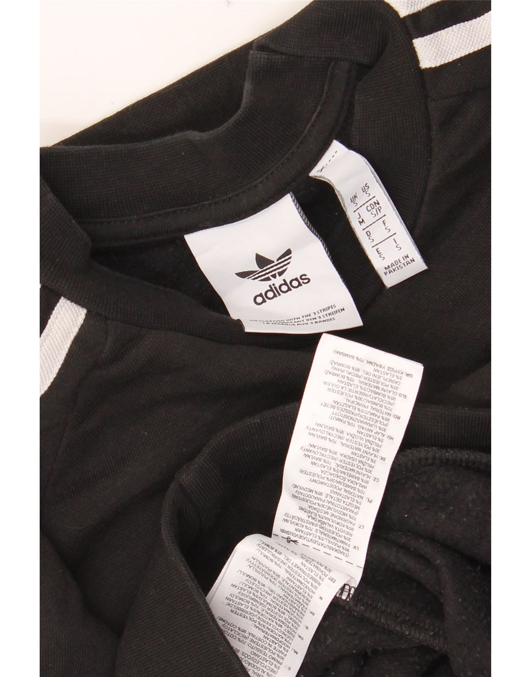 ADIDAS Mens Sweatshirt Jumper Small Black Cotton