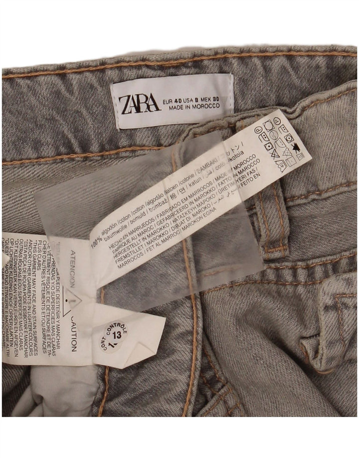 Γυναικείο τζιν ZARA Cargo Wide Leg EU 40 Medium W30 L34 Γκρι βαμβακερό