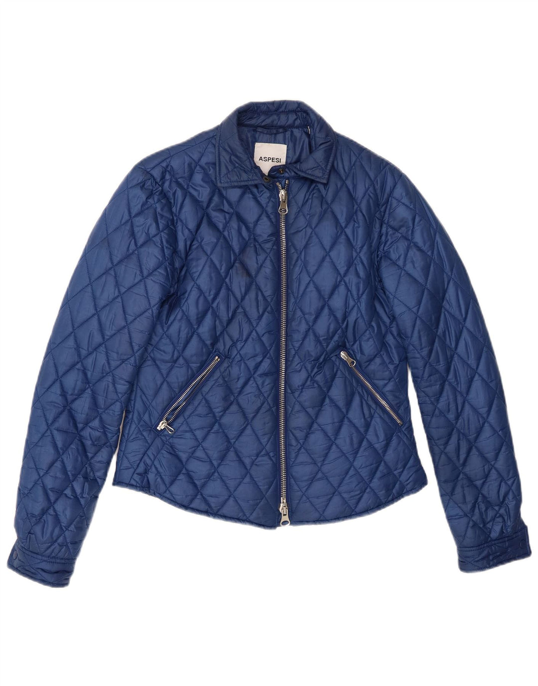 Aspesi Γυναικείο Καπιτονέ μπουφάν UK 12 Medium Blue Polyester