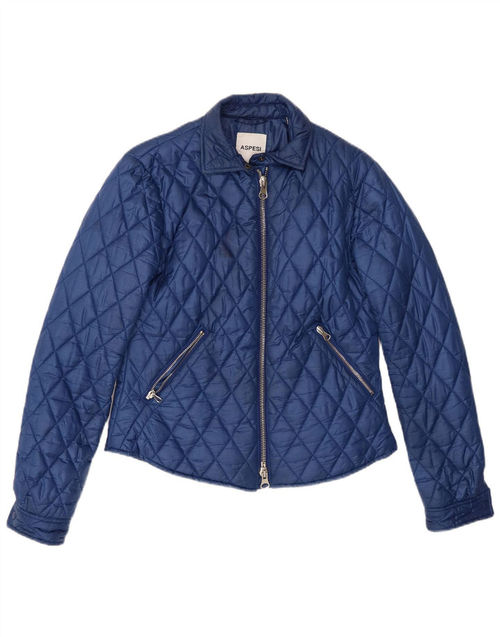 Aspesi Γυναικείο Καπιτονέ μπουφάν UK 12 Medium Blue Polyester
