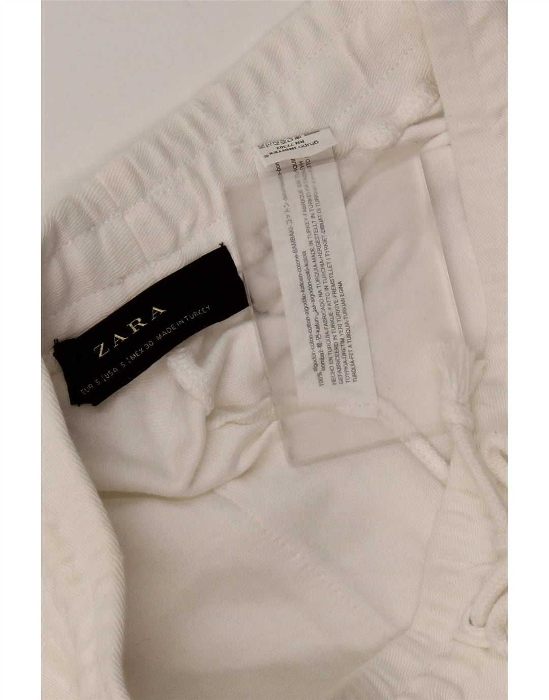 Ανδρικό αθλητικό σορτς Zara μικρό λευκό βαμβακερό