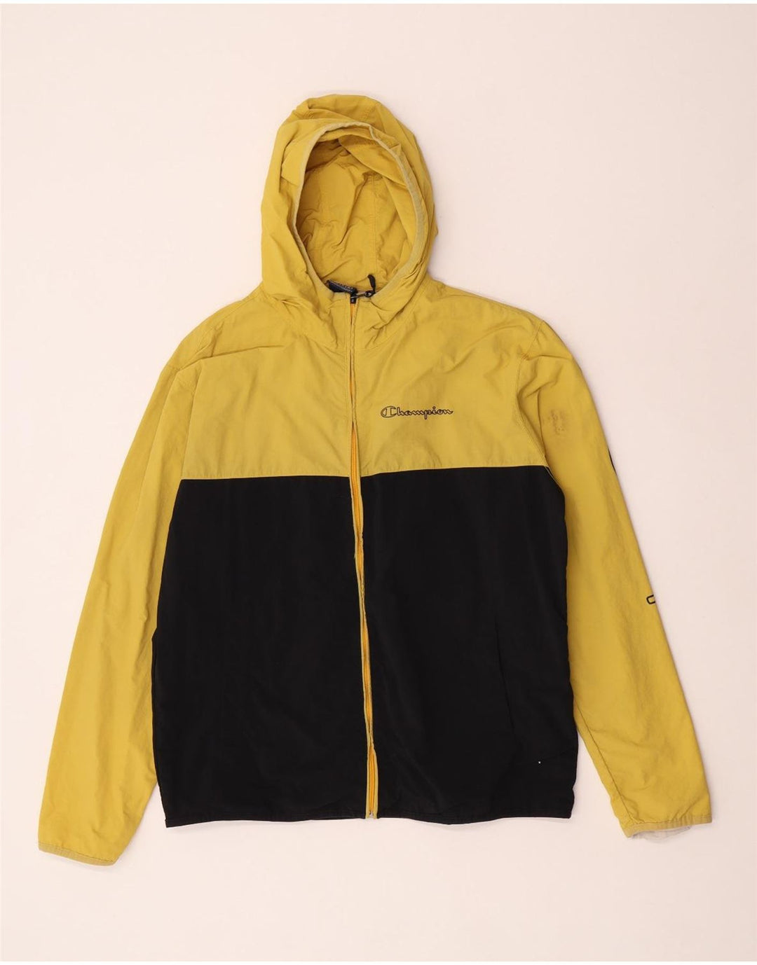 Ανδρικό μπουφάν βροχής με κουκούλα Champion UK 40 Large Yellow Colourblock