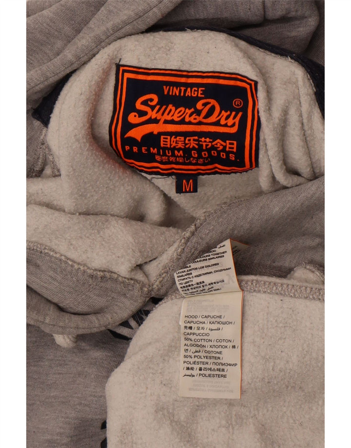 Ανδρικό γραφικό κουκούλα Superdry, μεσαίο γκρι βαμβακερό