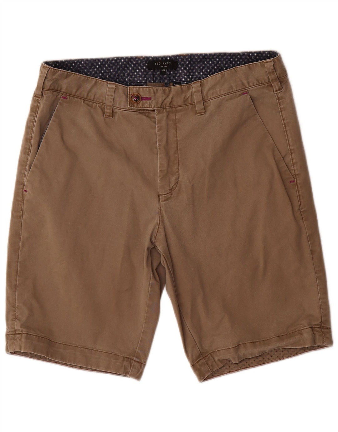 Ανδρικό σορτς Chino Ted Baker W32 Βαμβακερό μεσαίο καφέ