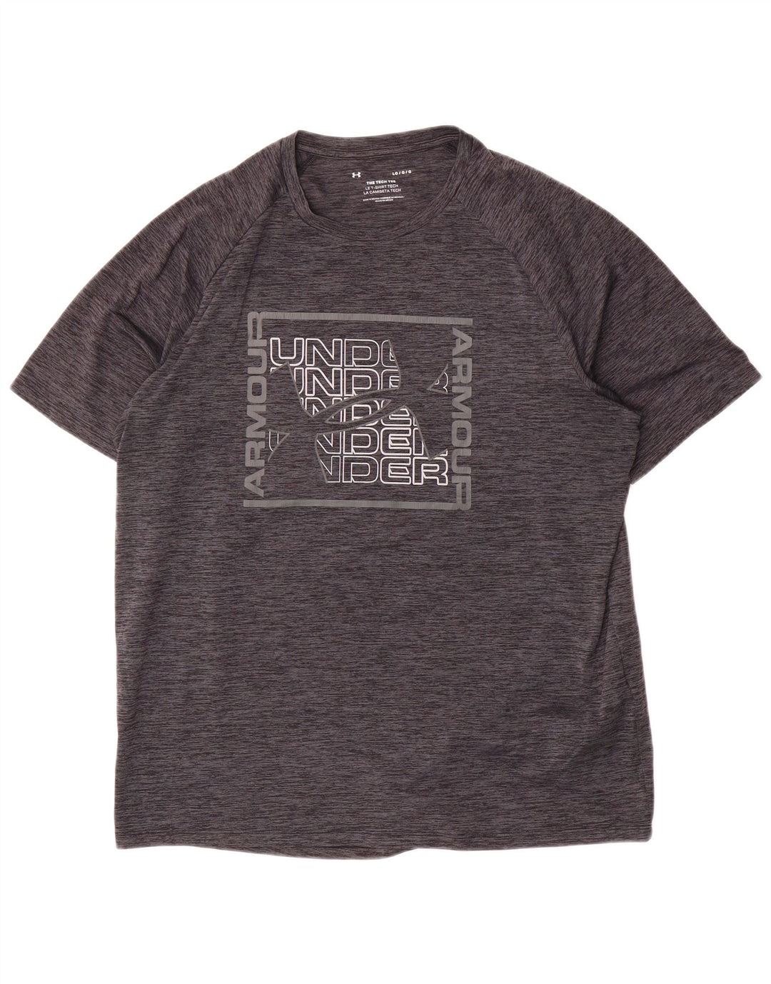 Under Armour Ανδρικό γραφικό T-Shirt Top Large Grey Flecked Polyester