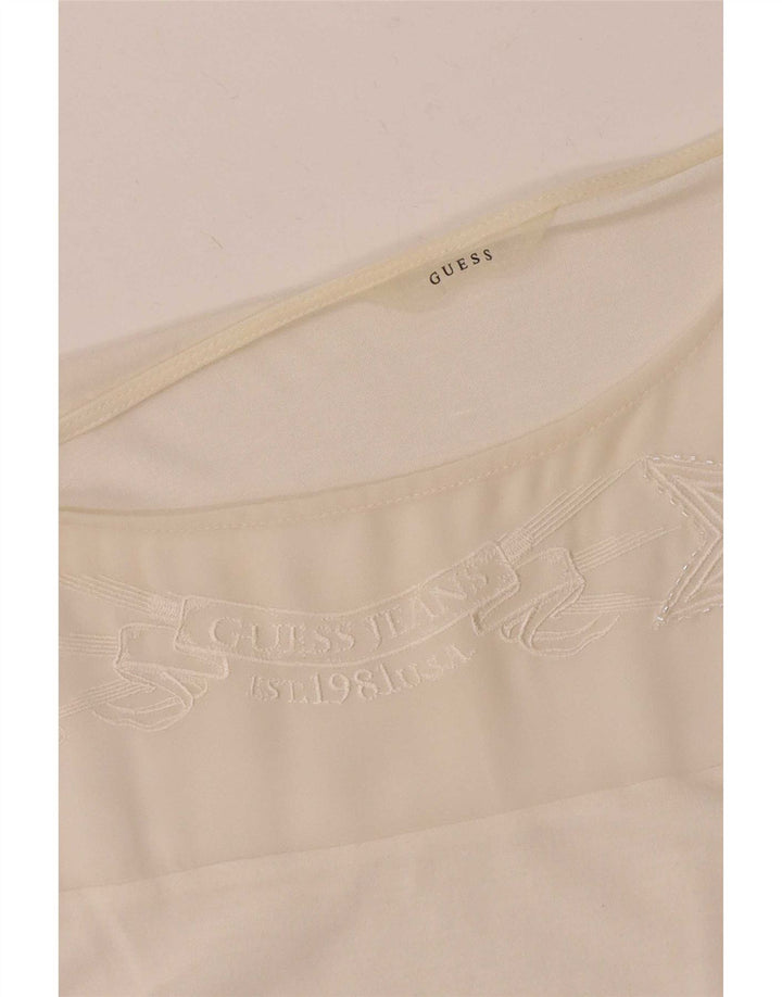 Guess Γυναικεία Αμάνικη Μπλούζα Μπλούζα UK 18 XL Λευκή