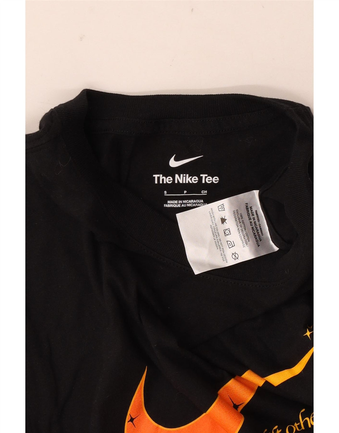 Ανδρικό γραφικό μπλουζάκι Nike, μικρό μαύρο βαμβακερό