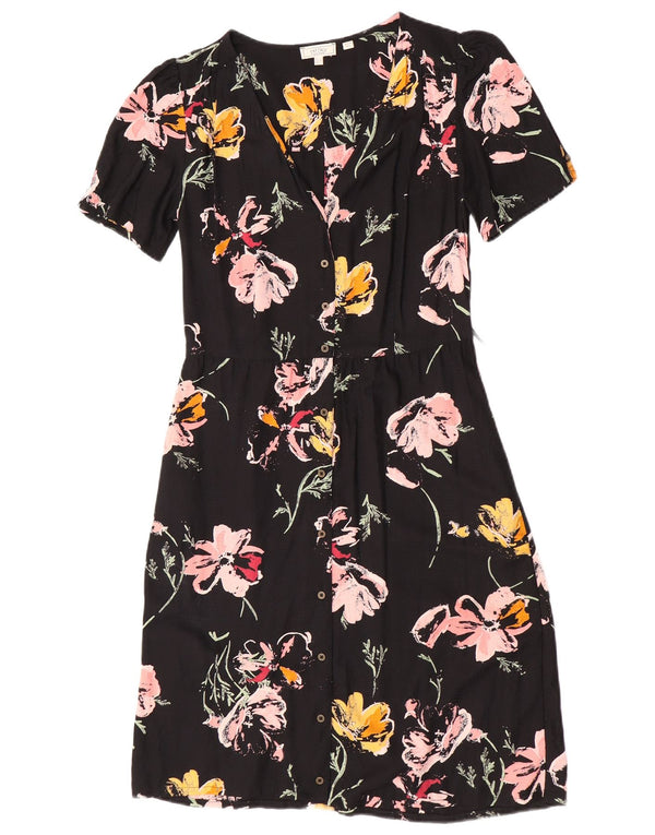 Fat Face Γυναικείο πουκάμισο UK 8 Small Black Floral