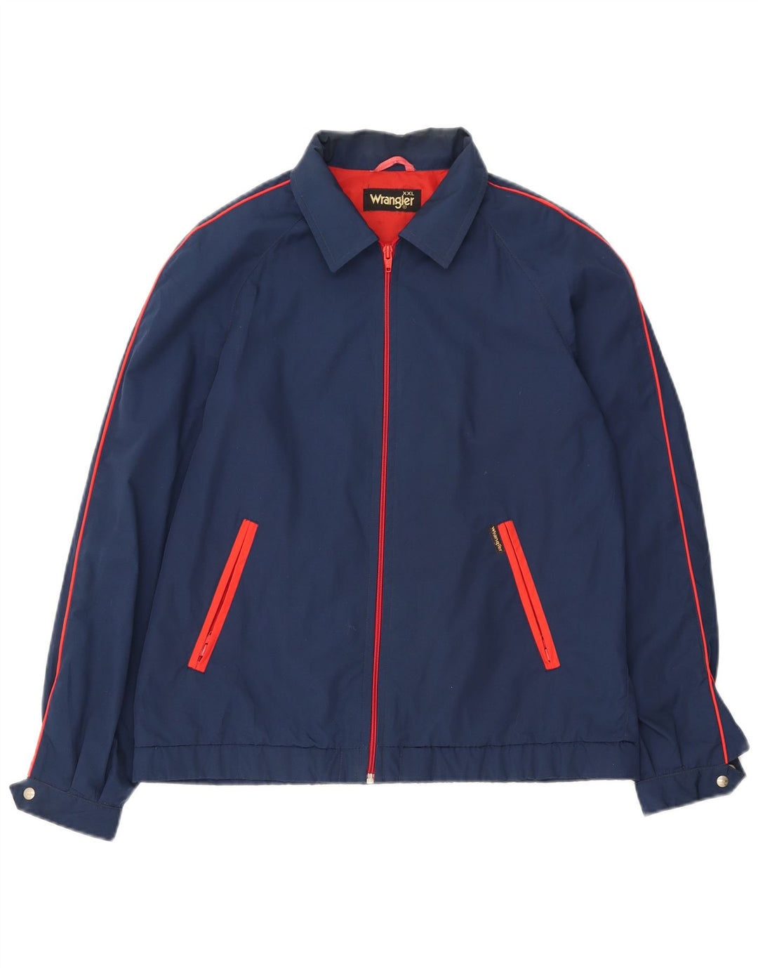 WRANGLER Womens Bomber Jacket UK 20 2XL Navy Blue Polyester