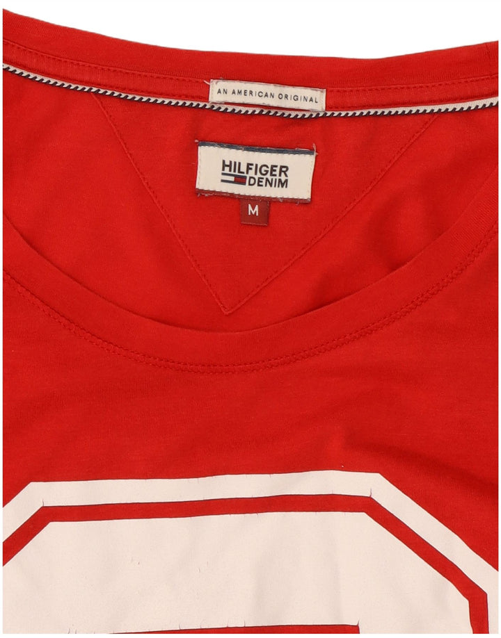 Ανδρικό γραφικό T-Shirt Tommy Hilfiger Top Μεσαίο κόκκινο βαμβακερό