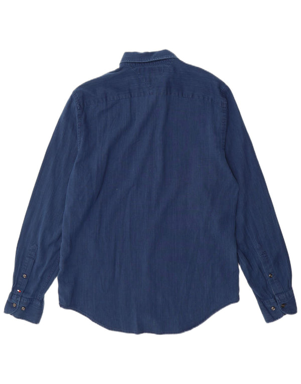 TOMMY HILFIGER Ανδρικό πουκάμισο New York Fit Medium Blue Cotton