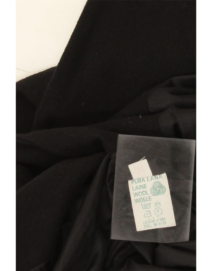 Vintage γυναικείο σακάκι 1 κουμπιού Blazer UK 14 μεσαίο μαύρο μαλλί