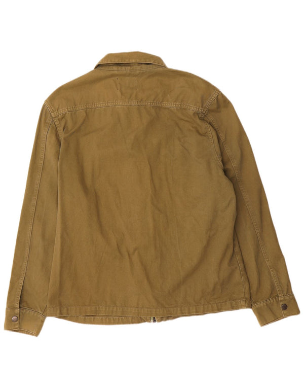 Zara Ανδρικό Bomber Jacket UK 42 XL Πράσινο Βαμβακερό
