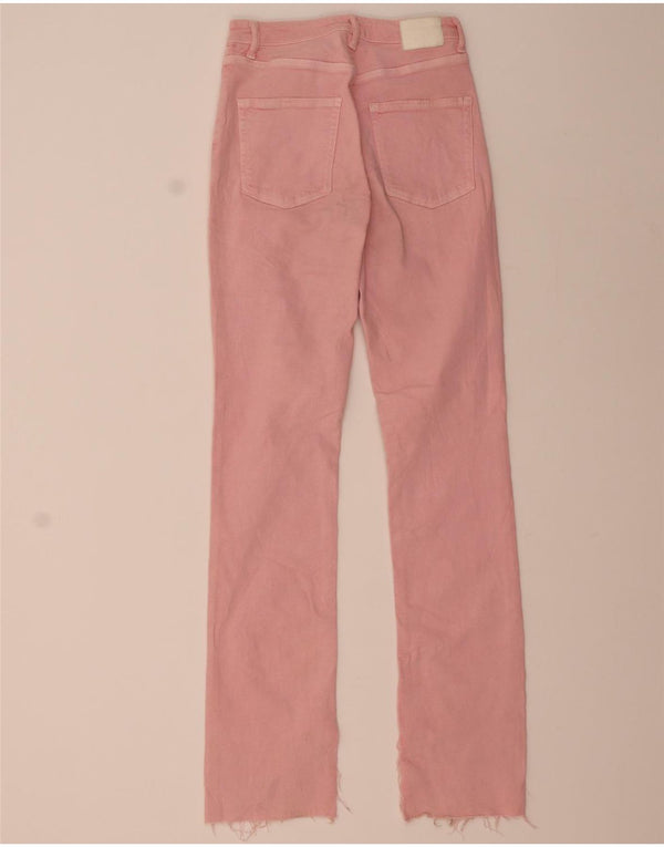 ZARA Γυναικείο Slim Jeans EU 36 XS W26 L34 Ροζ βαμβακερό