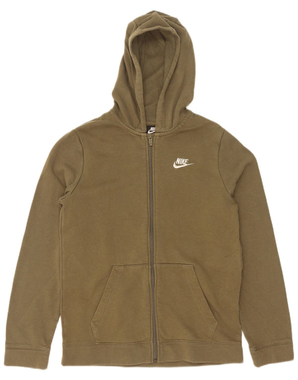 Πουλόβερ Nike Boys Zip Hoodie 13-14 ετών XL Χακί βαμβακερό