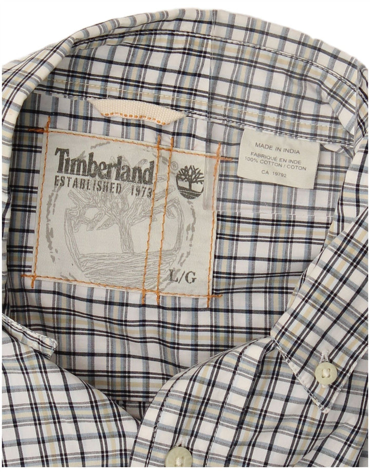 Ανδρικό πουκάμισο Timberland μεγάλο λευκό βαμβακερό