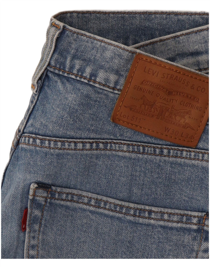 Levi's Mens 511 Distressed Slim Jeans W30 L34 Blue