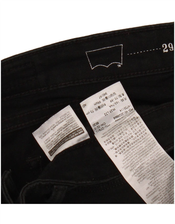 Γυναικεία LEVI'S Slight Curve Modern Rise Skinny Jeans W29 L32 Μαύρο βαμβακερό