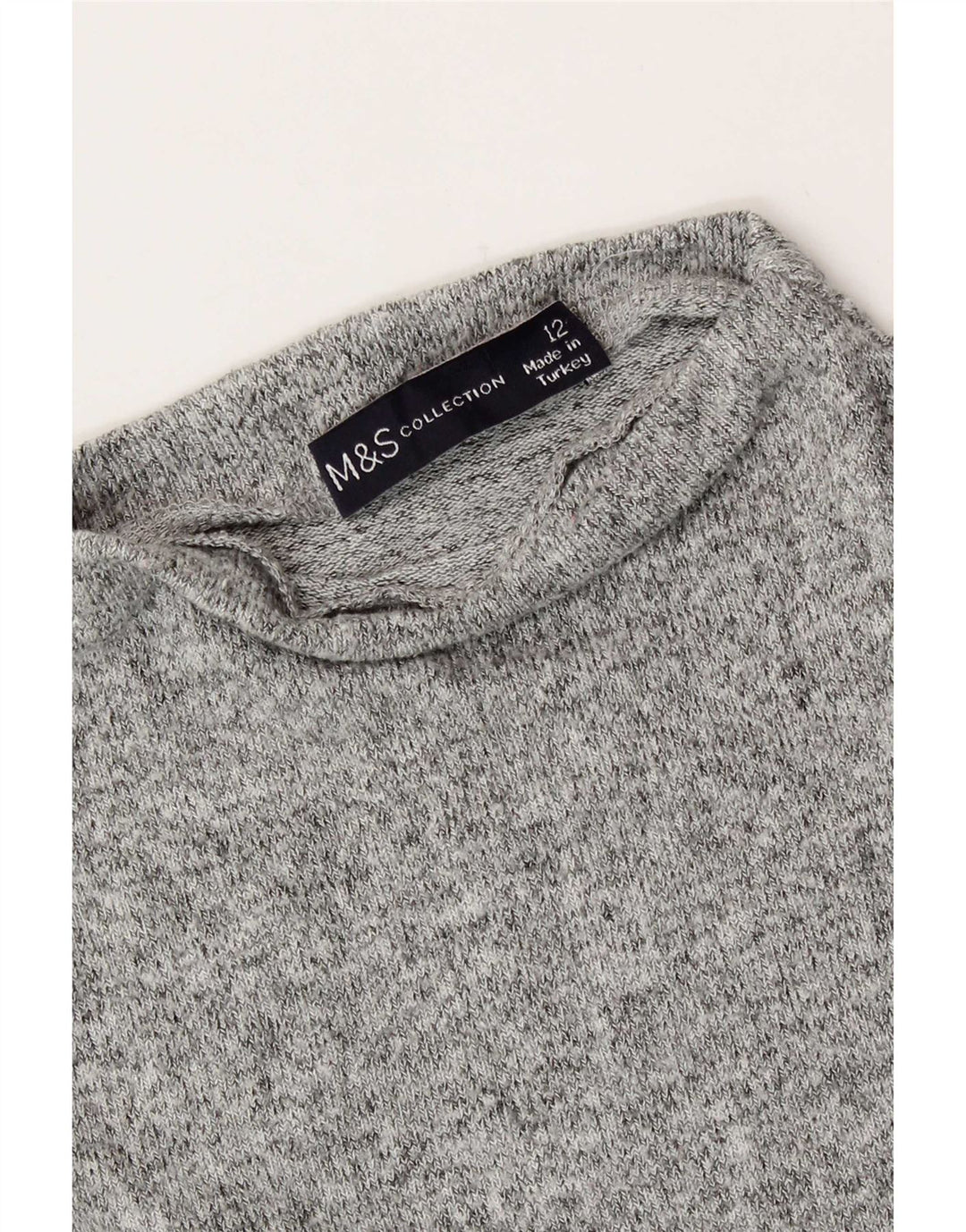 Marks & Spencer Γυναικείο T-Shirt Top UK 12 Medium Grey Flecked