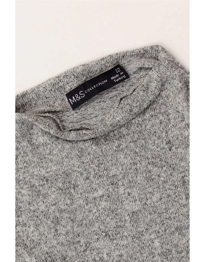 Marks & Spencer Γυναικείο T-Shirt Top UK 12 Medium Grey Flecked