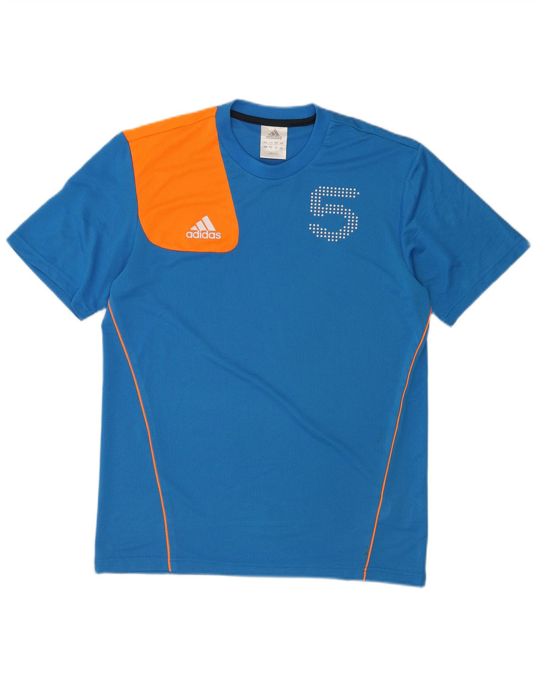 Ανδρικό γραφικό T-Shirt Adidas Top Medium Blue Colorblock Πολυεστέρας