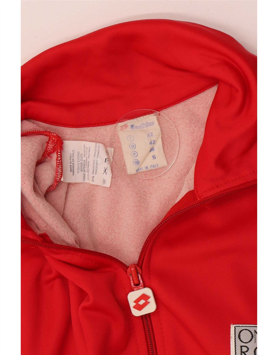 Γυναικεία αθλητική φόρμα Lotto Top Jacket UK 10 Small Red Polyamide