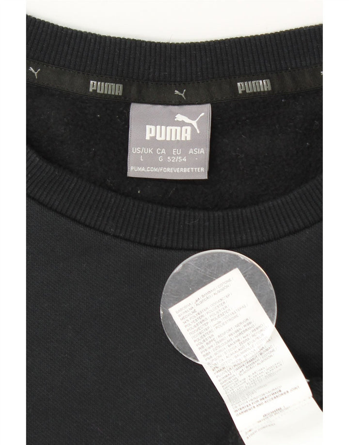 Ανδρικό γραφικό φούτερ Puma Jumper μεγάλο μαύρο βαμβακερό