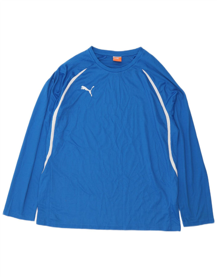 Puma Ανδρικό μακρυμάνικο μπλουζάκι μεγάλο μπλε ριγέ πολυεστέρα