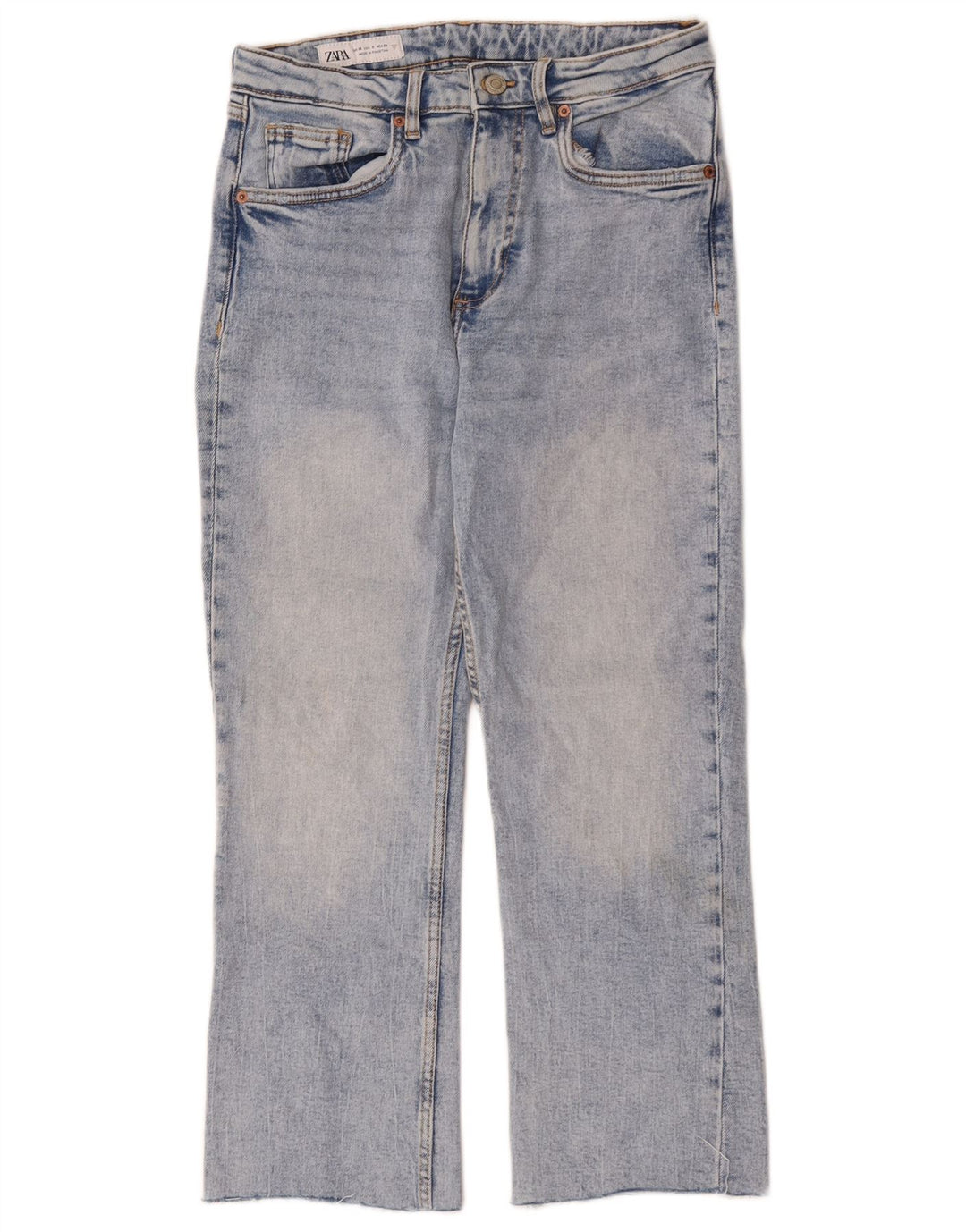 Zara Γυναικείο Cropped Jeans EU 38 Small W28 L24 Μπλε βαμβακερό
