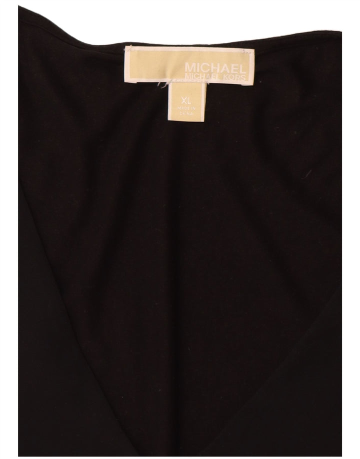 MICHAEL KORS Γυναικείο τοπ 3/4 μανίκι UK 18 XL μαύρο συνθετικό