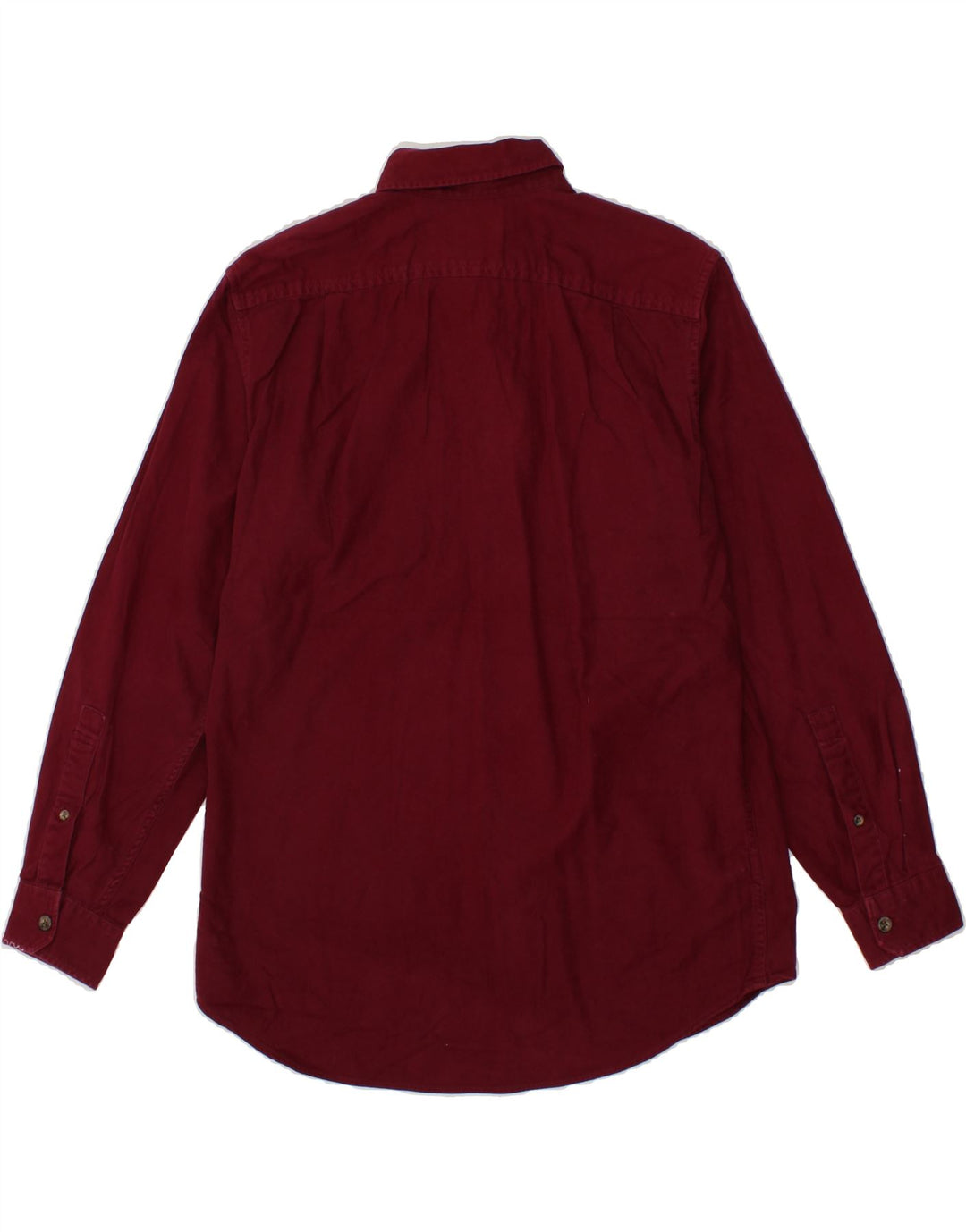 EDDIE BAUER Mens Relaxed Fit Shirt Small Maroon Cotton Vintage Eddie Bauer and Second-Hand Eddie Bauer from Messina Hembry 