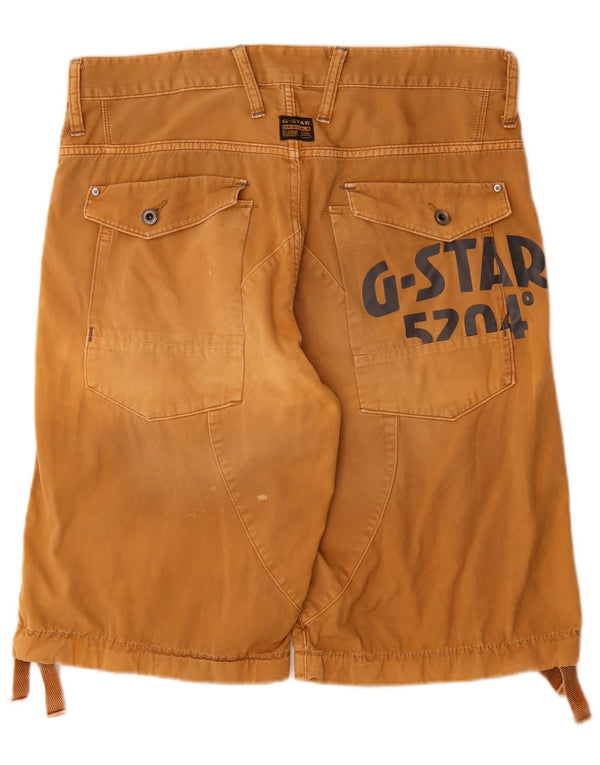 G-Star Mens Graphic Cargo Shorts W34 Large Beige Cotton