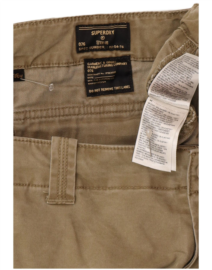 Ανδρικό σορτς Cargo Superdry W36 μεγάλο μπεζ βαμβακερό