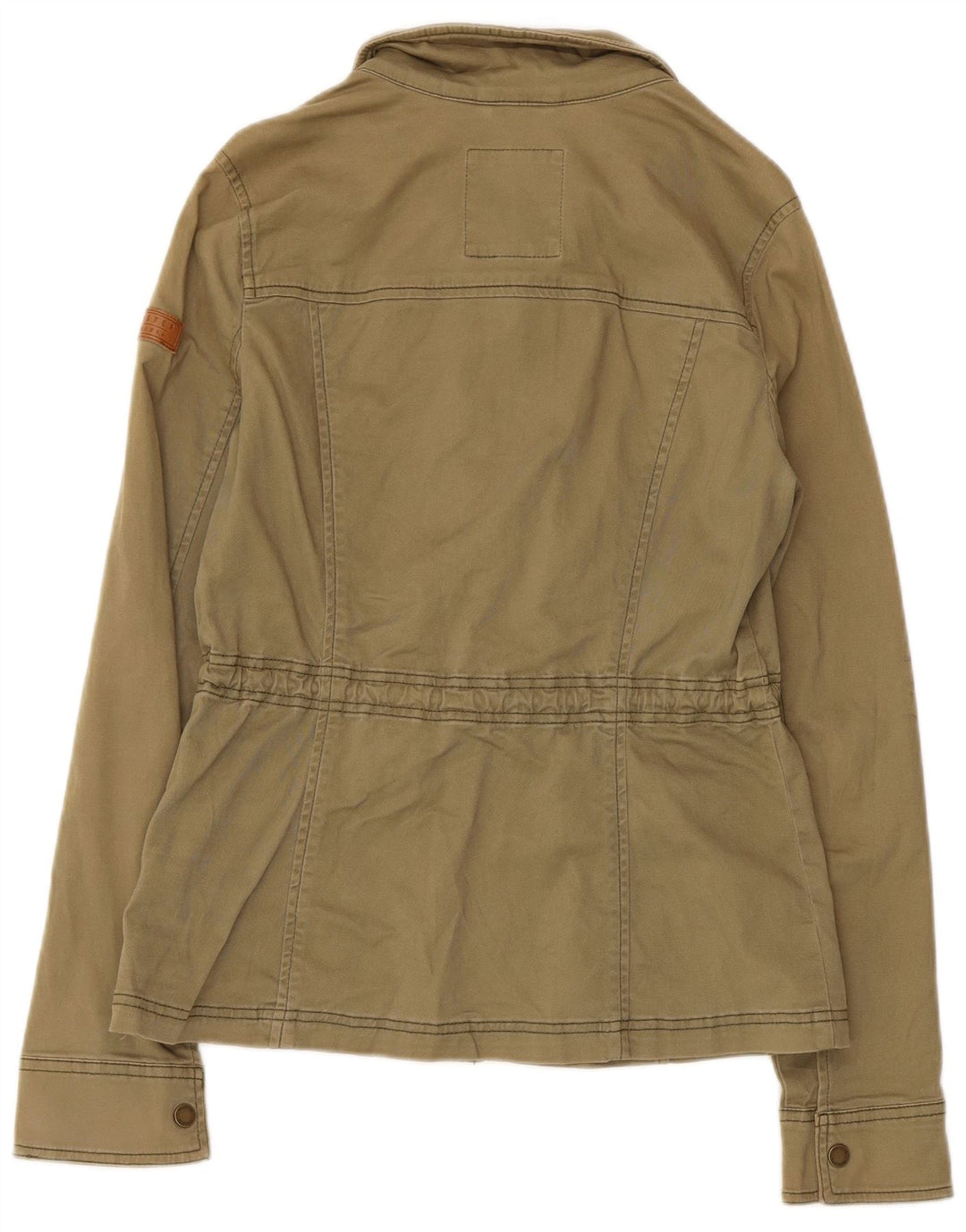 Hollister Γυναικείο Utility Jacket UK 12 Medium Khaki Cotton