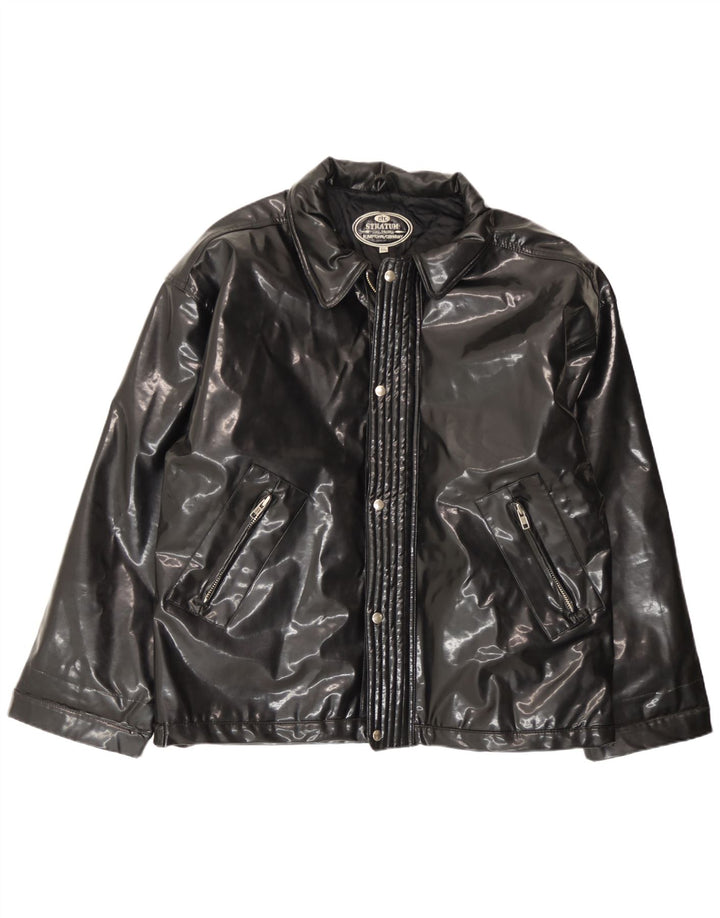 Vintage Ανδρικό Bomber Jacket UK 44 2XL Μαύρο