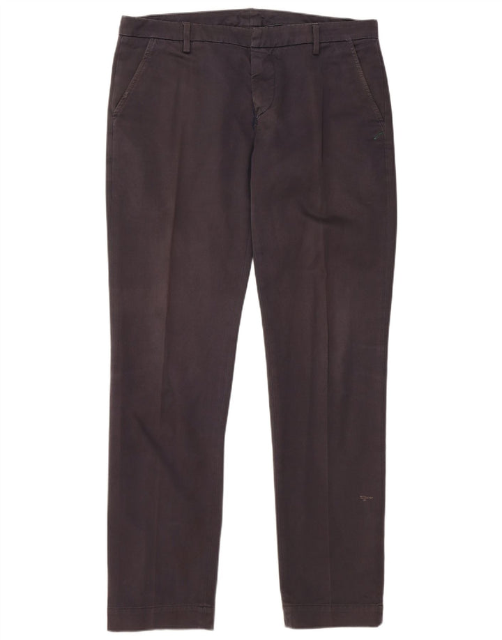 Dondup Ανδρικό παντελόνι Chino Slim W35 L33 Γκρι βαμβακερό