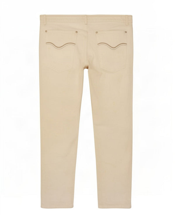 Marks & Spencer Γυναικείο αυτόγραφο Straight Jeans UK 12 Medium W30 L32 White