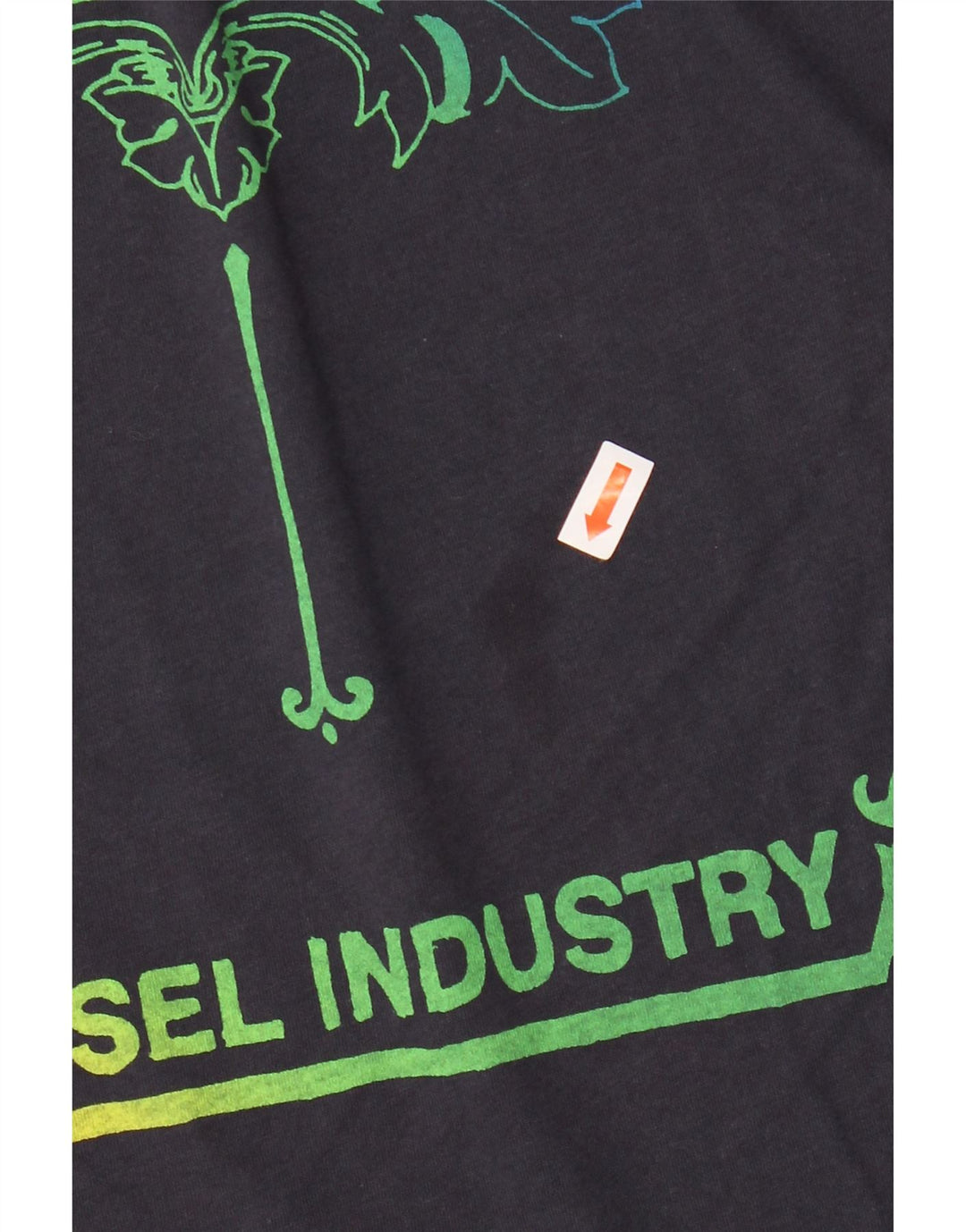 DIESEL Mens Graphic Top Long Sleeve Small Navy Blue Cotton