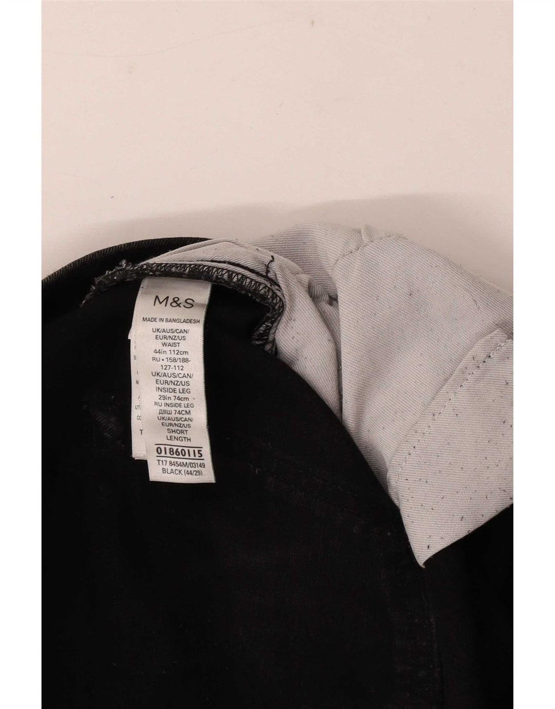 Ανδρικό τζιν ίσιο Marks & Spencer W44 L29 Μαύρο βαμβακερό