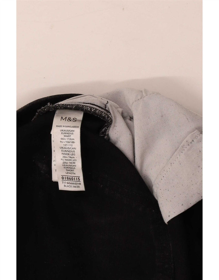 Ανδρικό τζιν ίσιο Marks & Spencer W44 L29 Μαύρο βαμβακερό