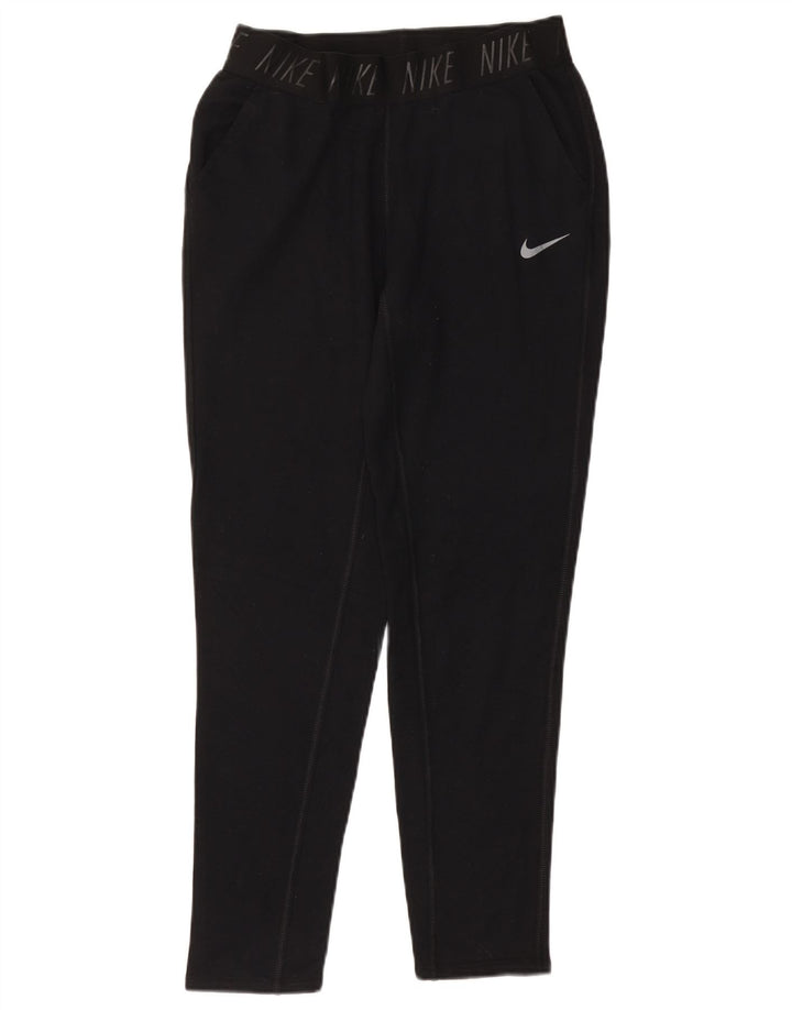Γυναικεία NIKE Dri Fit Graphic αθλητικά παντελόνια UK 10 Small Black