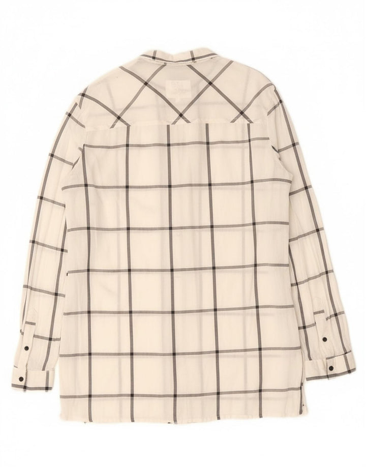 Brugi Γυναικείο Πουκάμισο UK 14 Μεσαίο λευκό βαμβακερό καρό