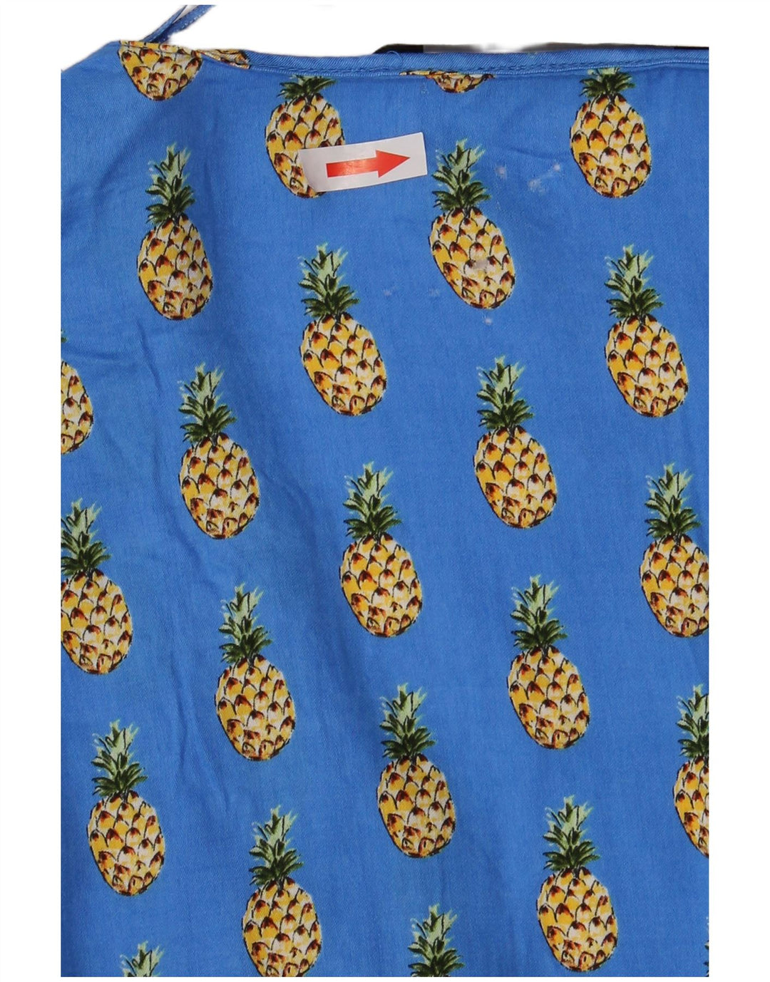 Zara Γυναικεία Abstract Pattern 3/4 Μπλούζα με μανίκια τοπ UK 18 XL μπλε βισκόζη