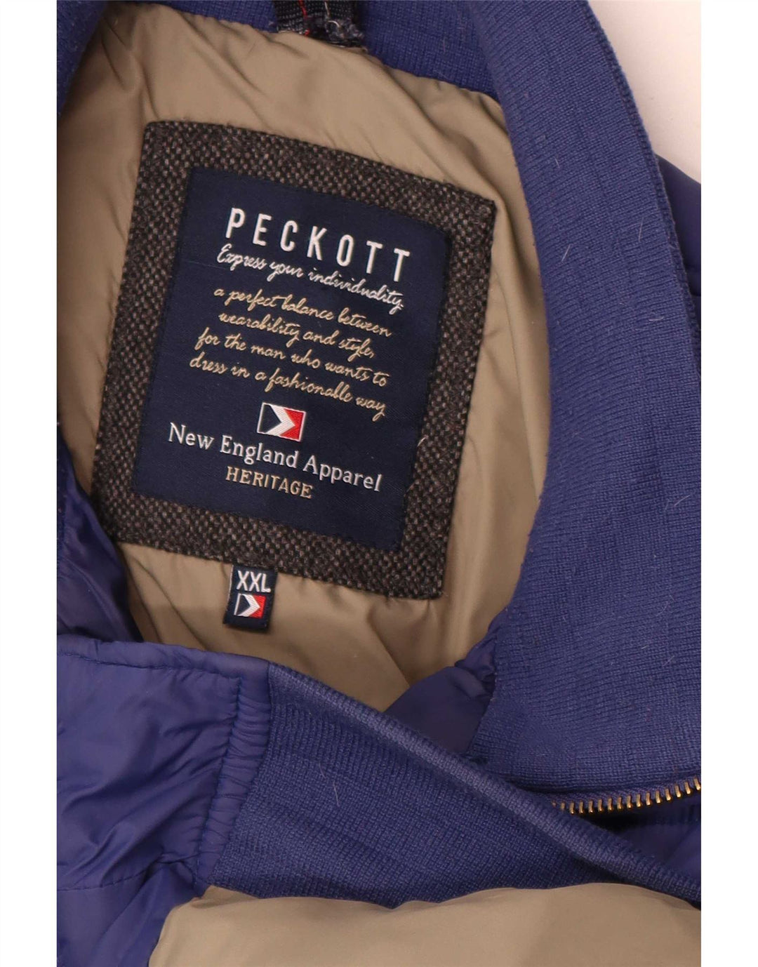 Ανδρικό μπουφάν Peckott UK 44 2XL Navy Blue Polyamide