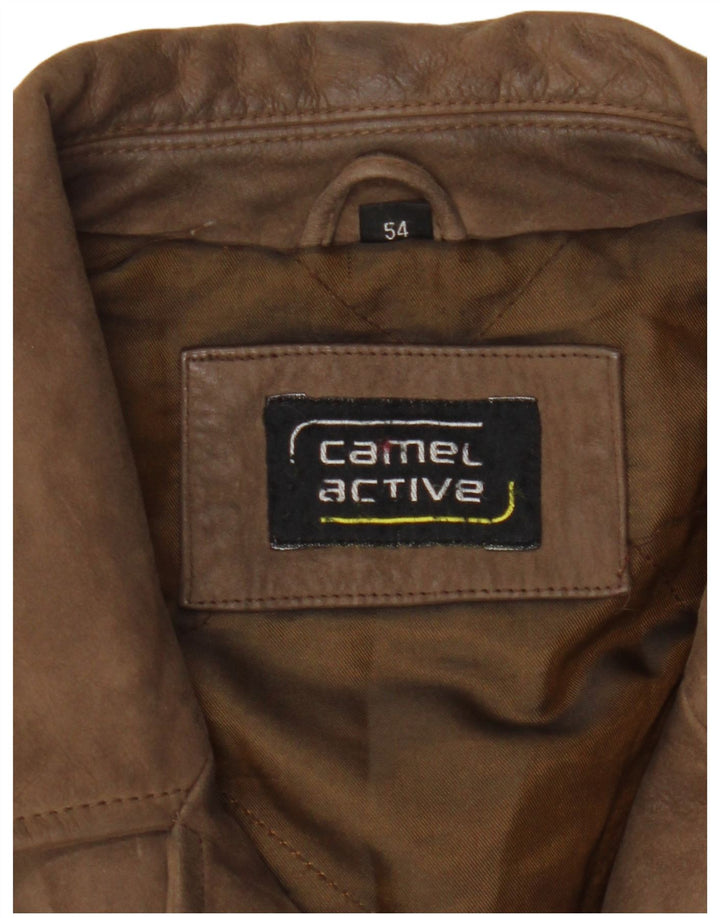 Camel Active Ανδρικό Δερμάτινο Παλτό EU 54 XL Καφέ Δέρμα