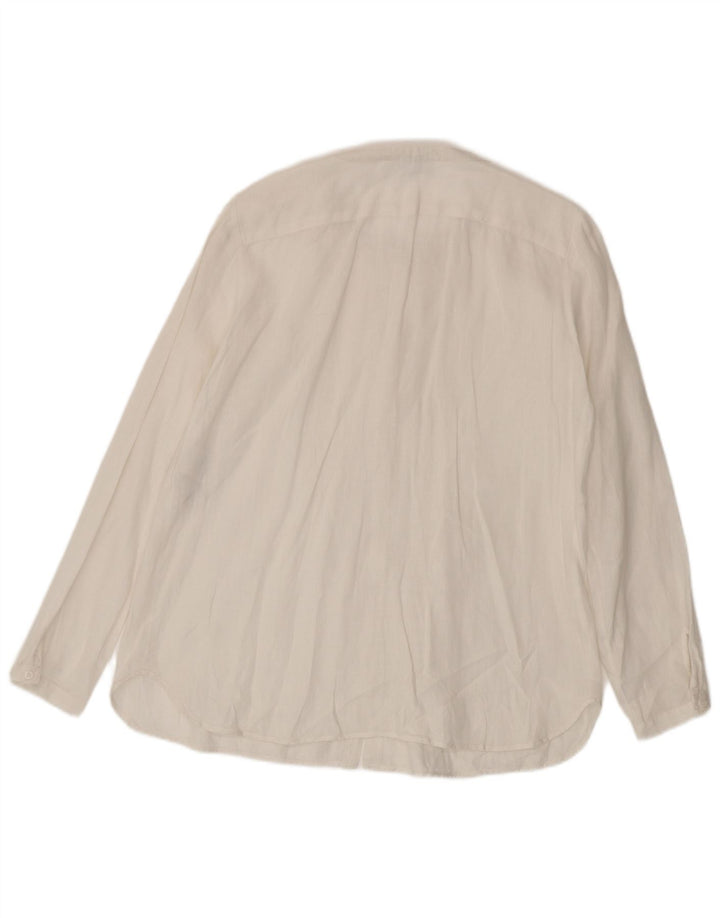 Marella Γυναικείο πουκάμισο Oversized Μπλούζα UK 10 Small White Len