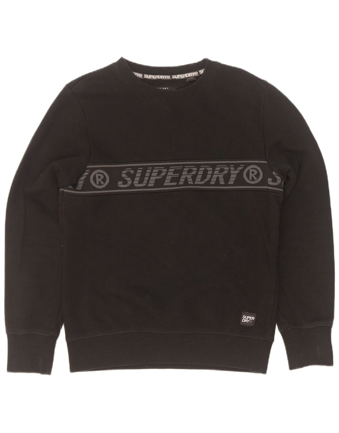 Ανδρικό γραφικό φούτερ Superdry Jumper Μικρό μαύρο βαμβακερό